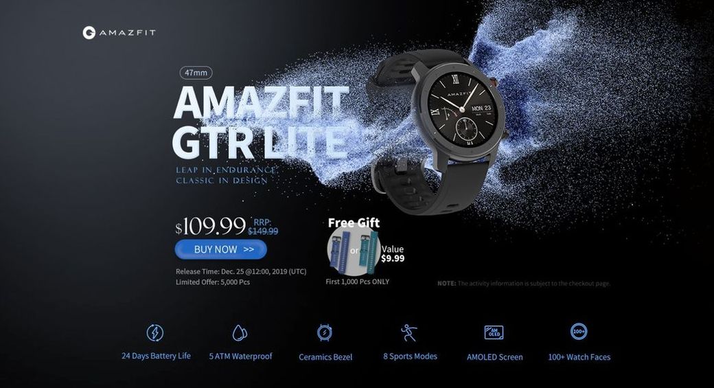 Amazfit GTR Lite Первый Обзор: Классический дизайн и не для спорта