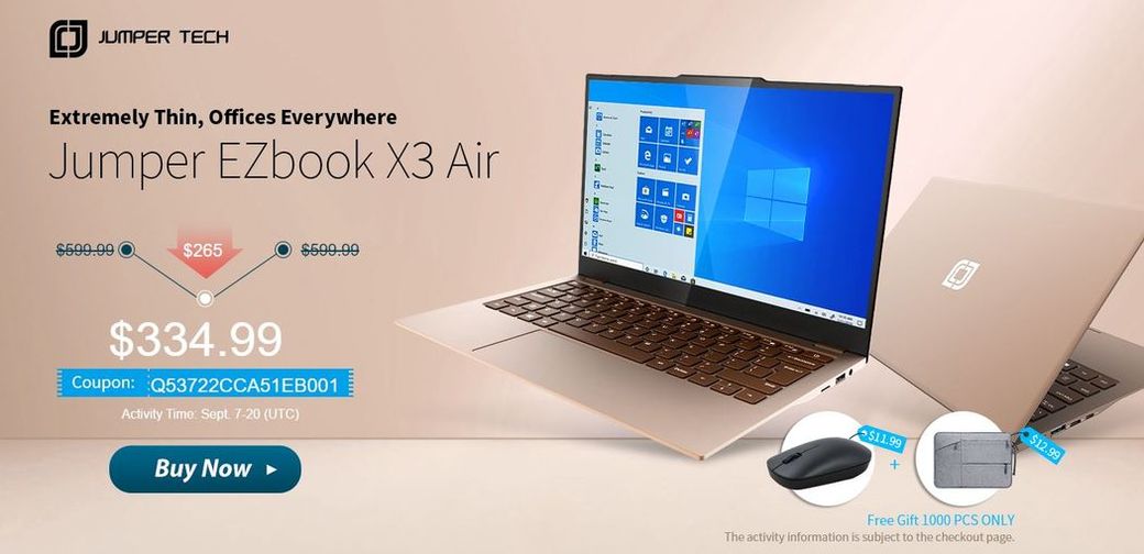 Jumper EZbook X3 Air Обзор: Ультрабук необычного цвета 2020 года